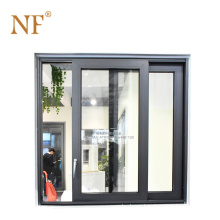 Double leaf aluminum commercial frosted glass door